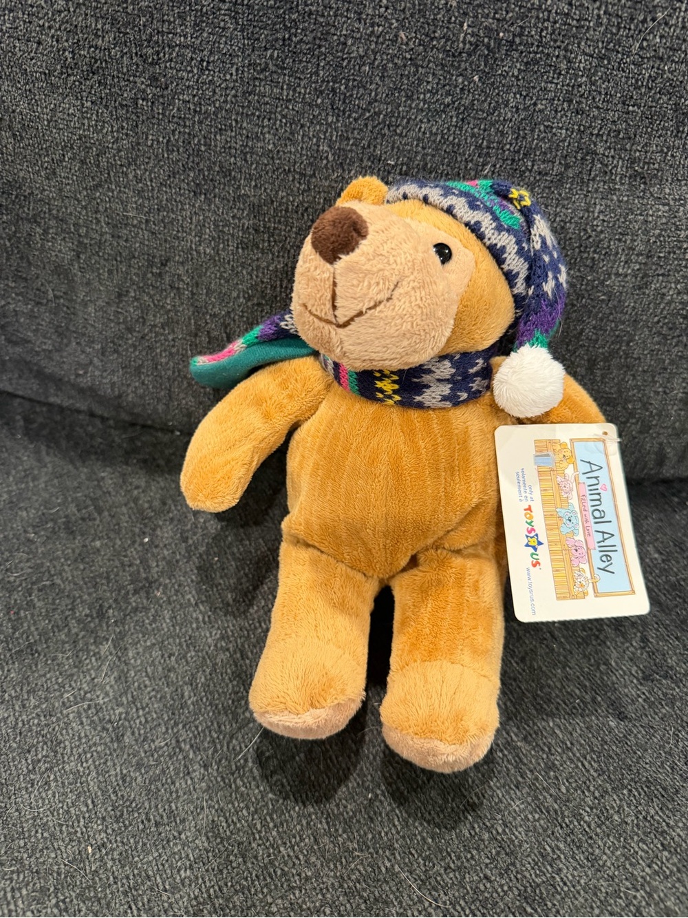 Toys r us Animal alley Bear plush with hat